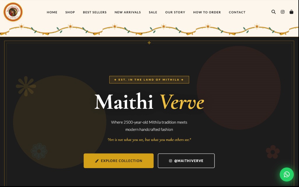 Maithi Verve Homepage