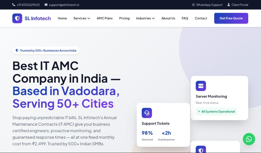 SL Infotech Homepage